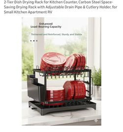 New 2 tier Dish Drying Rack READ DESCRIPTION