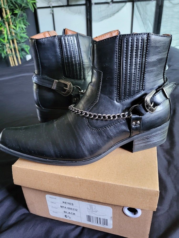 Men's Western Cowboy Boots - Botas Negras