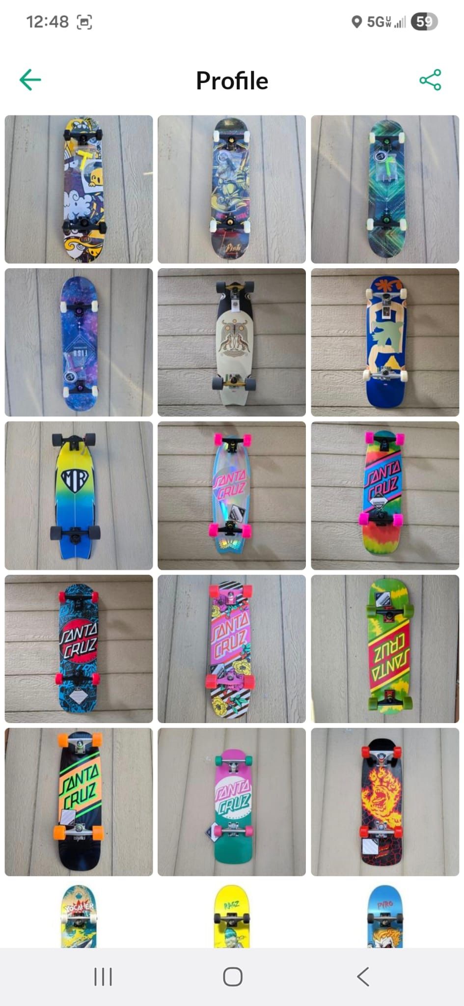 Santa Cruz Skateboards Cruiser Different Prices