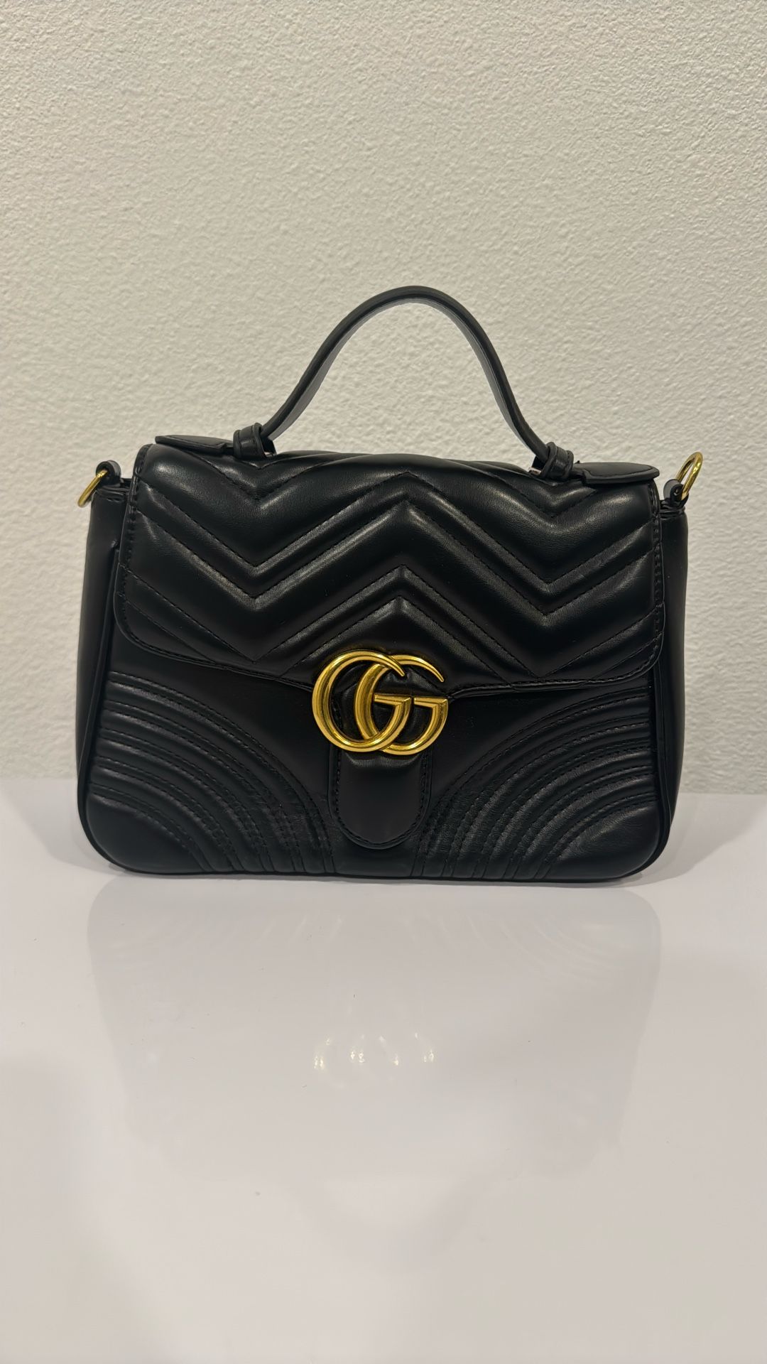 Brand New GG Leather Bag With Leather Chain Strap