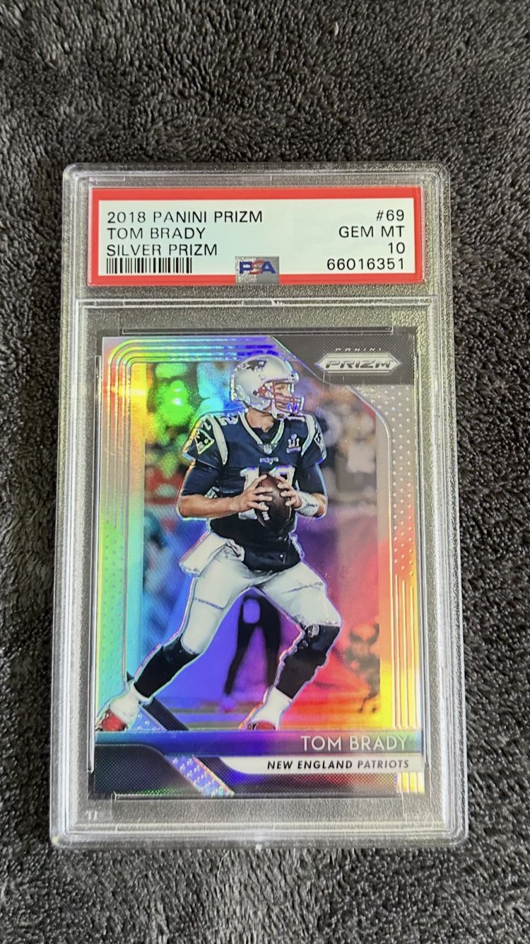 2018 Silver Prizm Tom Brady PSA 10