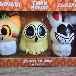 Chikn Nuggit Cheezborger Iscream Vinyl Figures Set Series 1