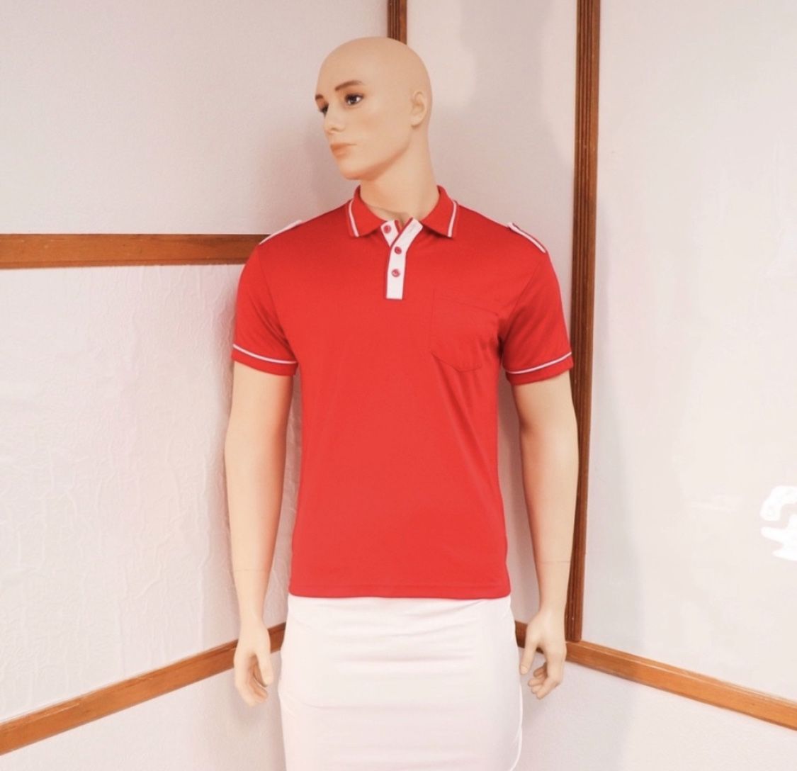 FRANKY MAX RED COLLARED POLO SHIRT