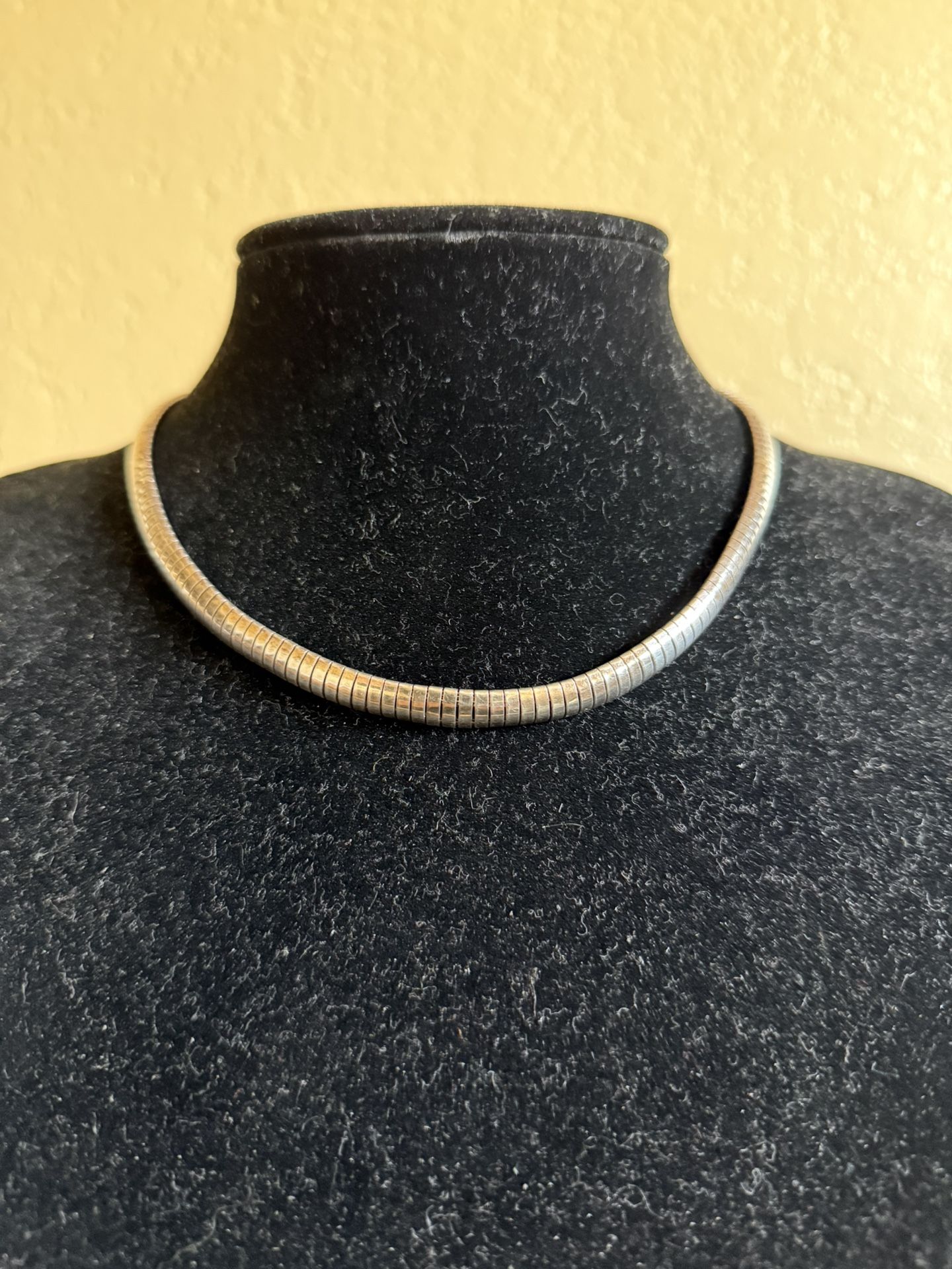 VTG Made In Italy 17 In.³ Silver 925 Serpentine Chain Necklace
