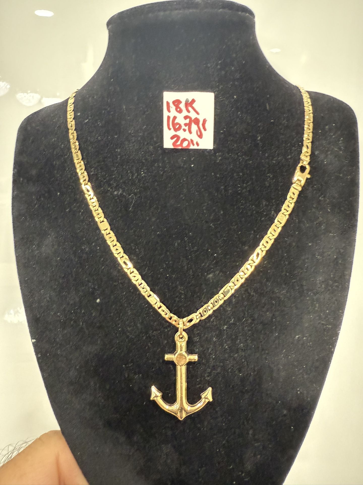 18K Solid Gold Italian Chain 16.7Gr 20 Inches Long