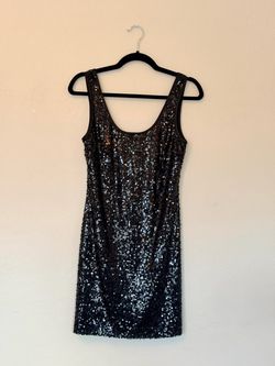 Black Sequin Mini Dress