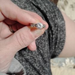 Selling My Engagement Ring And Wedding Band That Match I Paid 150 For The Set They Are Sterling Silver And The Stone Is Mossanite 