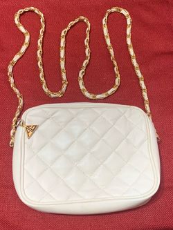 A. Giannetti white purse quilted design used