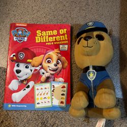 Nickelodeon Paw Patrol Pre-K Workbook (NEW) & Chase Plush Toy - See My Other Items 😎