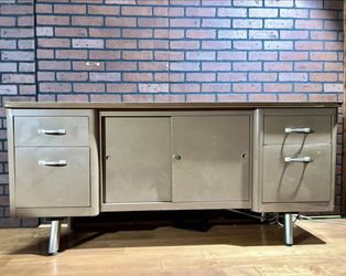 Vintage 1960’s Cole Steel Desk 