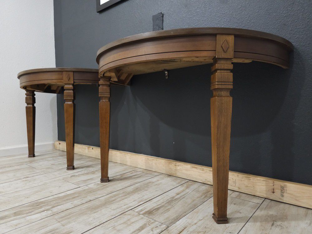 Pair Of Wall Mount Dimilune Tables 