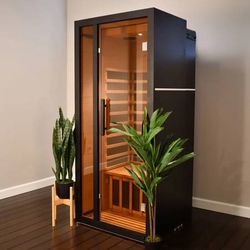 Hemlock Infrared Sauna – Black - 1 Person