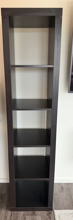 Dark Wood Storage Tower/Book Shelf