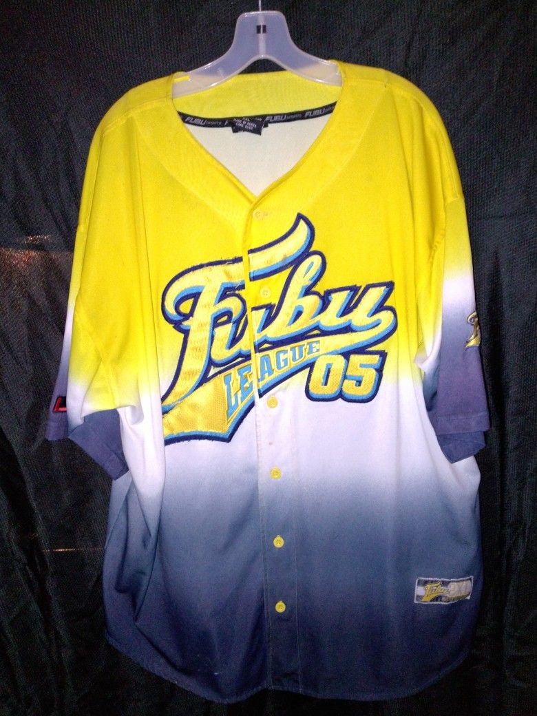FUBU Jersey Yellow Vintage Hop T Shirt 90s Hip Hop Clothing.