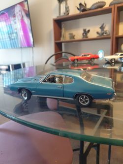 Danbury Mint limited edition 1969 GTO Coupe turquoise Hideaway headlights