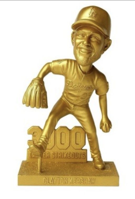Rare GOLD Clayton Kershaw 3000 Strikeouts Bobblehead – Dodgers SGA 9/20/25