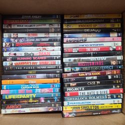 Huge DVD Lot 80+ Movies TV Series Action Comedy Rocky Shrek Family Guy 