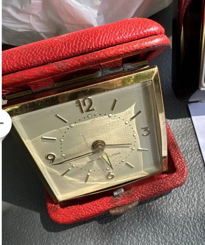 Westclox Vintage Wind-Up Travel Alarm Clock Red