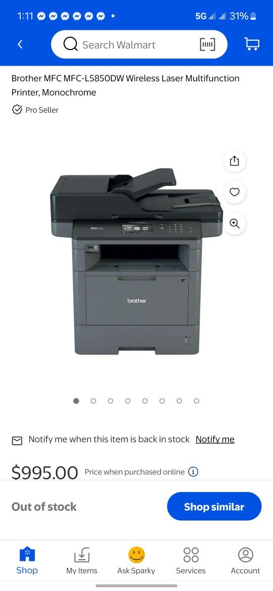 Brother MFC-L5850DW Printer