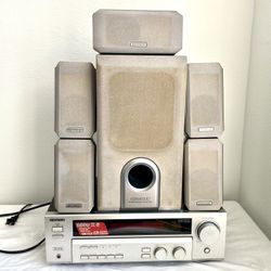 KENWOOD KS207 & Subwoofer SW-07HT-S Surround Sound Speakers Set