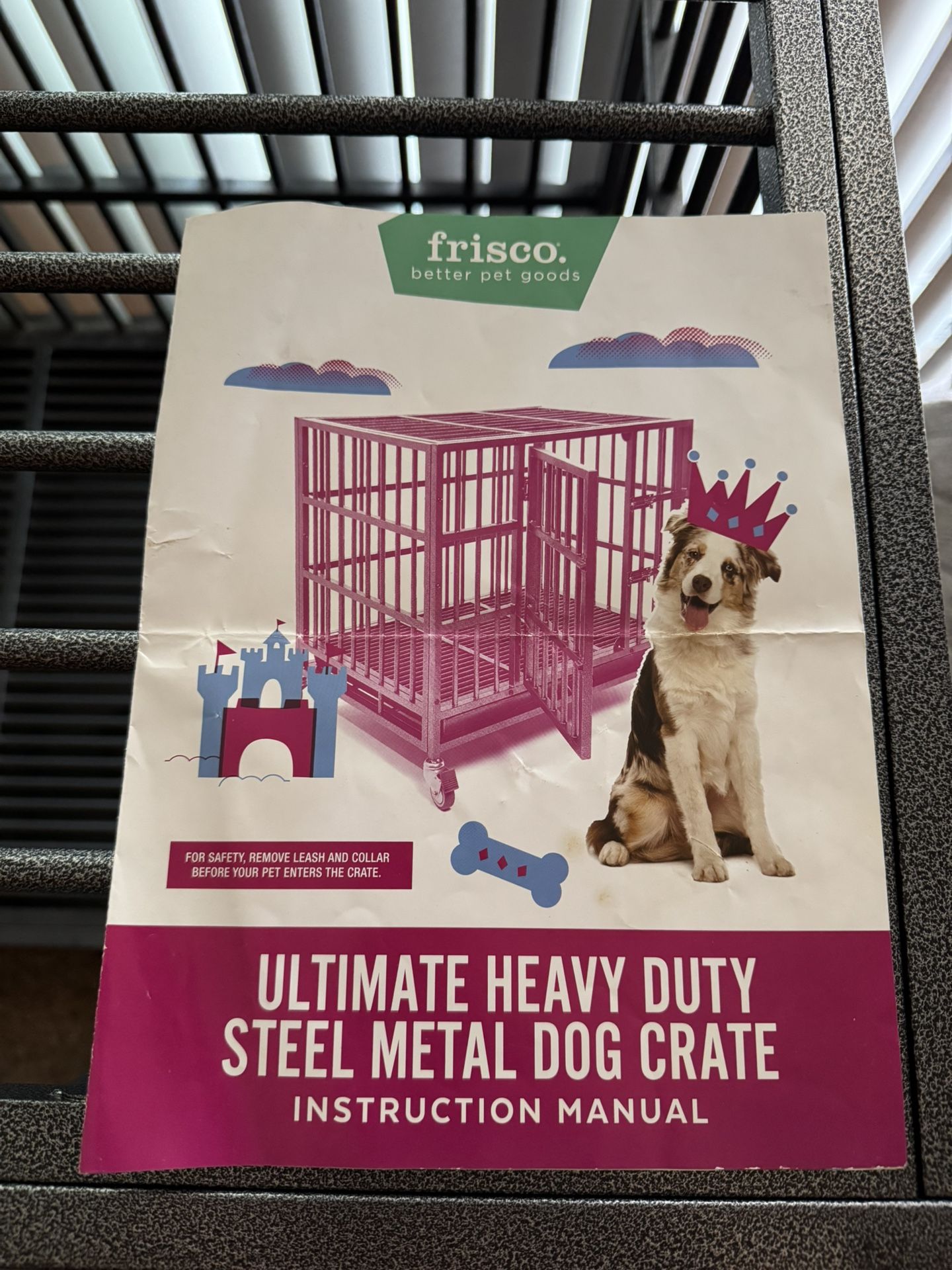 Large Frisco Steel Metal Dog Crate