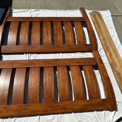 Solid Wood, Queen Sleigh Bed Frame For Sale - BEAUTIFUL