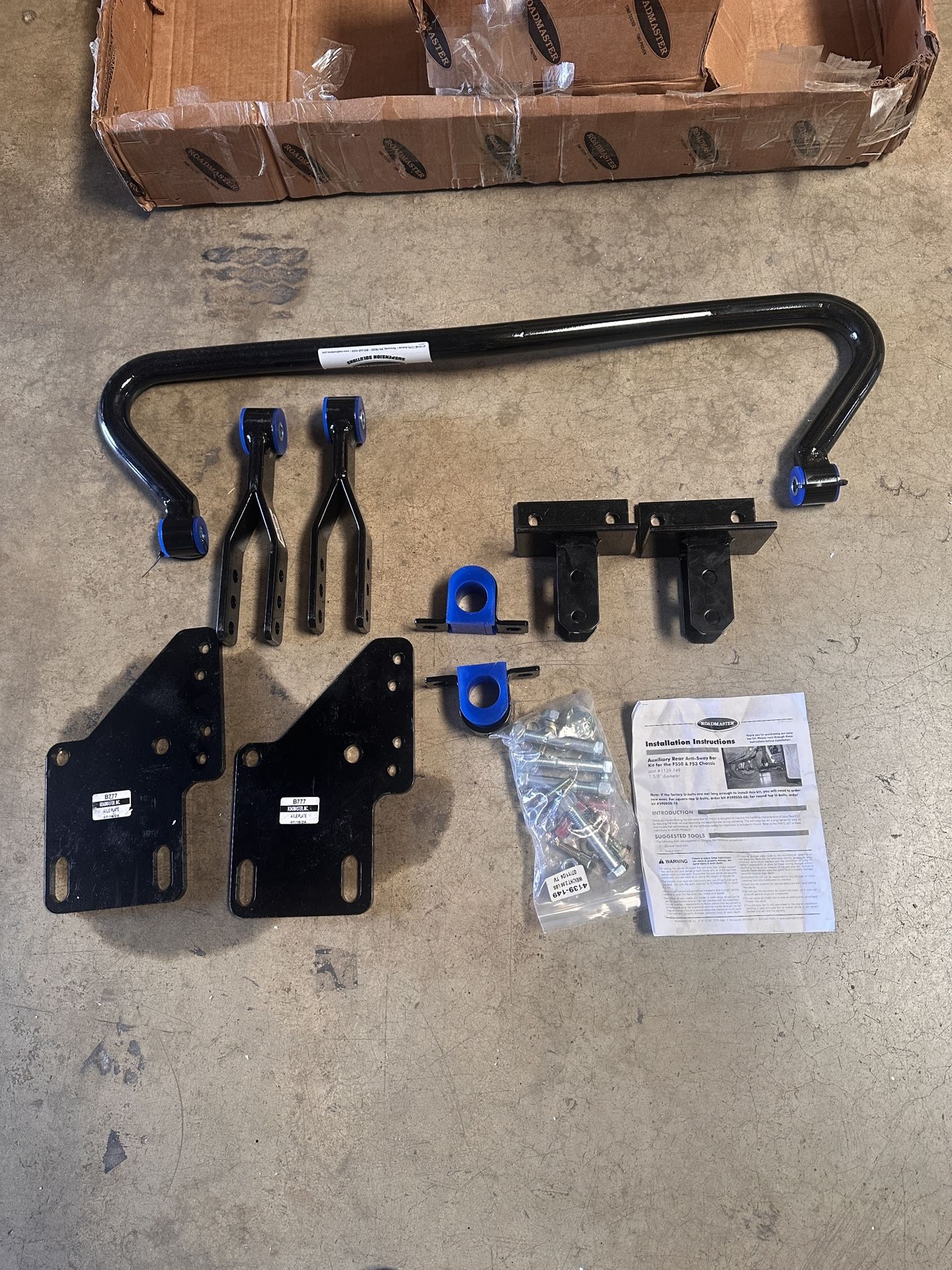 Roadmaster 1139-149 Rear Anti-Sway Bar-1-5/8" Diameter For Fleetwood Bounder
