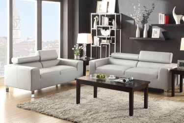 2pc sofa set grey