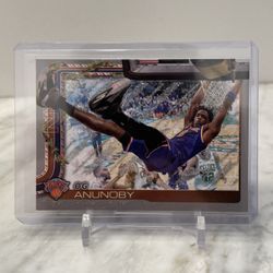 OG ANUNOBY Topps Holiday Silver Glitter Knicks