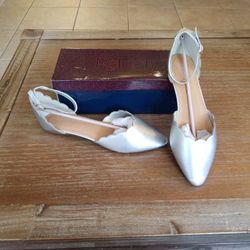 Women's Silver Dress Sandals Sz 10
