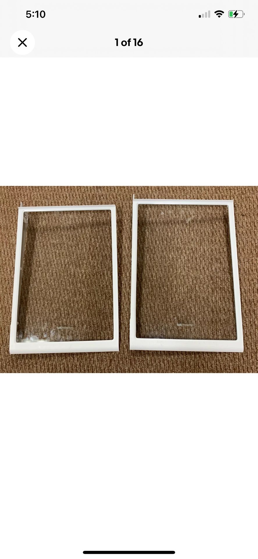LG Refrigerator Left Glass Shelf -Lot of 2 Part # AHT(contact info removed)1
