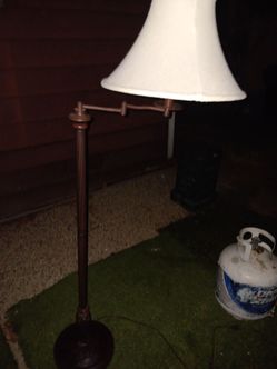 Traditional Bronze Swing Arm Floor Lamp