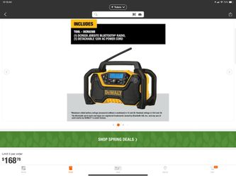 Dewalt Bluetooth job site radio $120