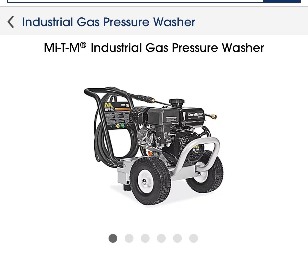 Mi-T-M INDUSTRIAL GAS PRESSURE WASHER