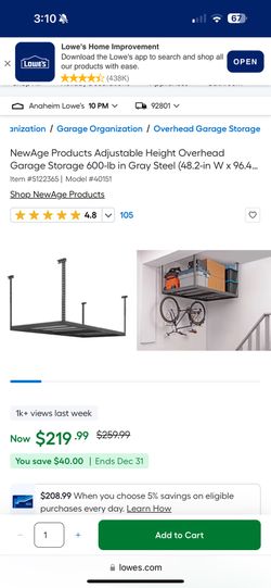 Overhead Garage Rack