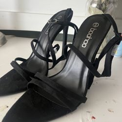black high heels