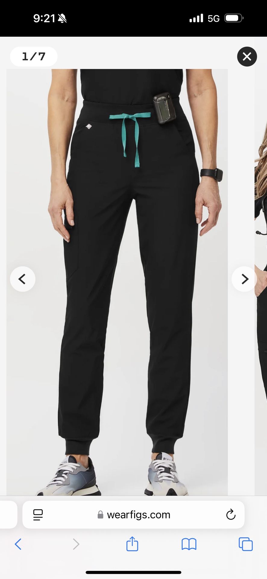 FIGS High Waisted Zamora Lined Jogger Scrub Pants NWOT