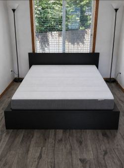 Very Nice Queen Ikea Malm Bed Frame with Ikea Haugsvar Mattress