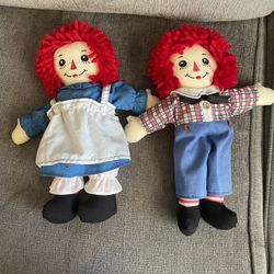 Raggedy and  Andy rag Dolls