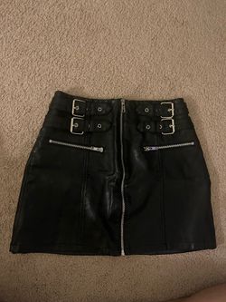 Forever 21 Black Leather Skirt
