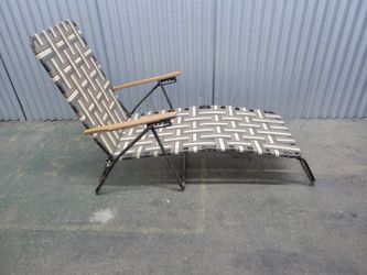 Folding Lawn Chair with Woven Strap
