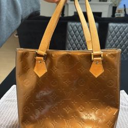 Louis Vuitton Bronze Monogram Vernis Houston Handbag- Authentic COA Included