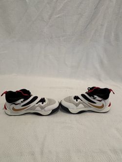 Nike Kids Sneakers Velcro Strap Size 2 White Black Red
