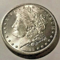 1885 CC Morgan Silver Dollar Carson City High Grade Rare Uncirculated Cleaned

