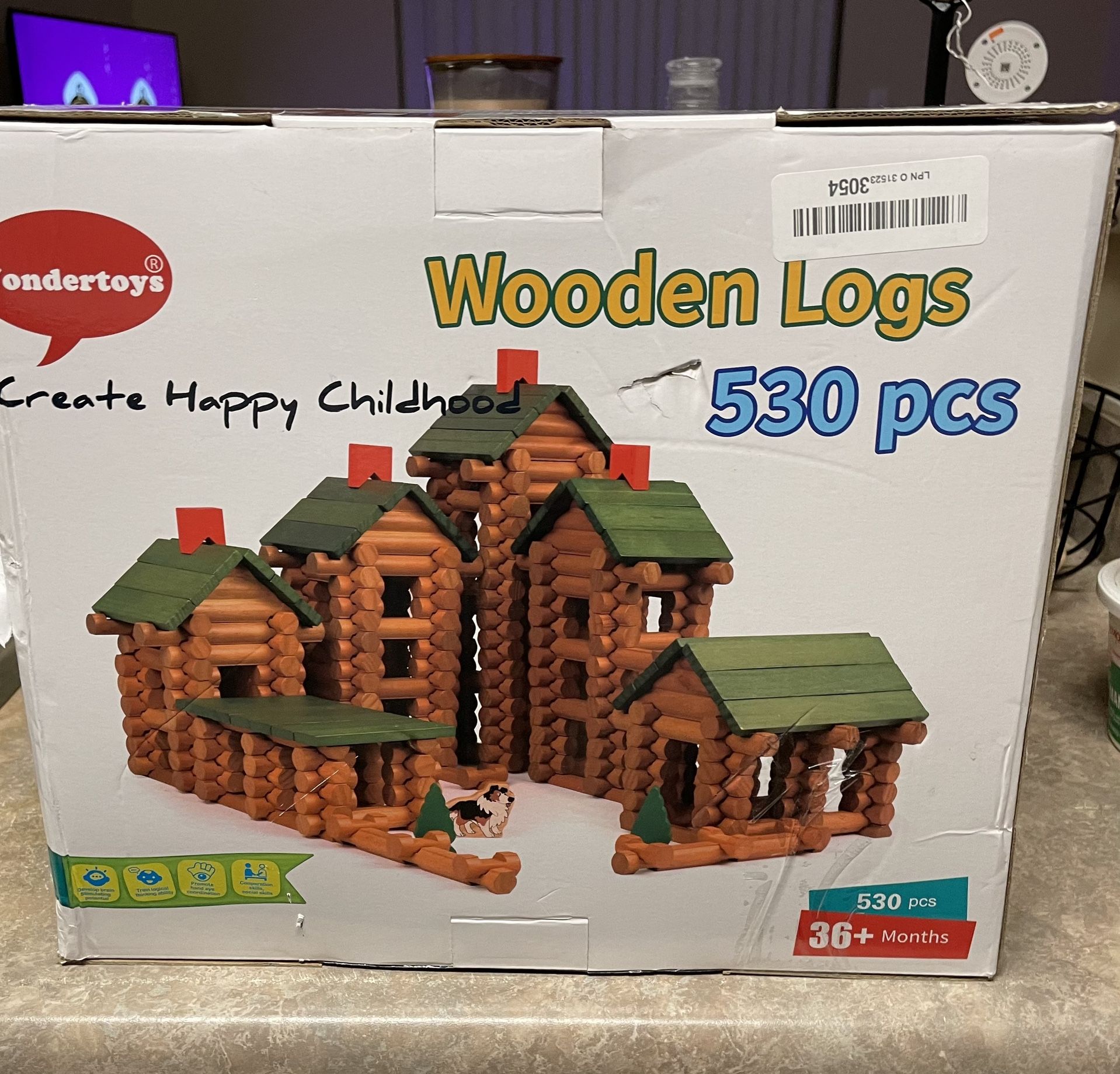 Wooden Logs 530 Pcs