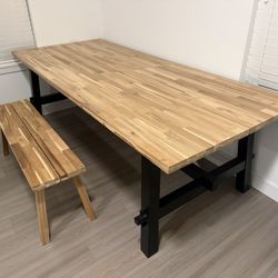 Ikea Skogsta Dining Table With Bench 
