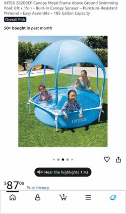 Pool with canopy kids new