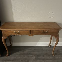 Vintage Oakwood Console Table