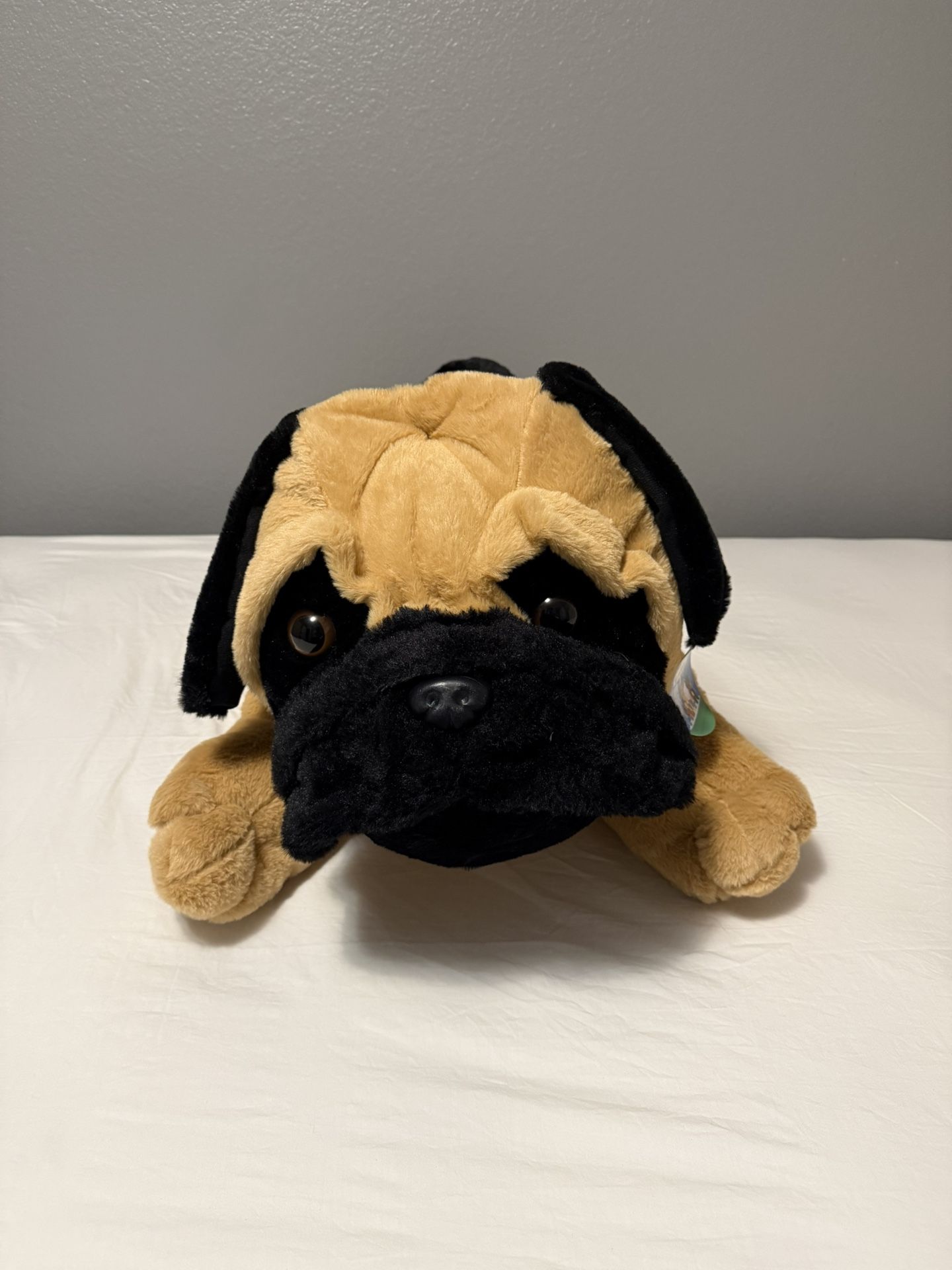 Brown Black Puppy Dog Plush Stuffed Animal Floppy Lovey Toy