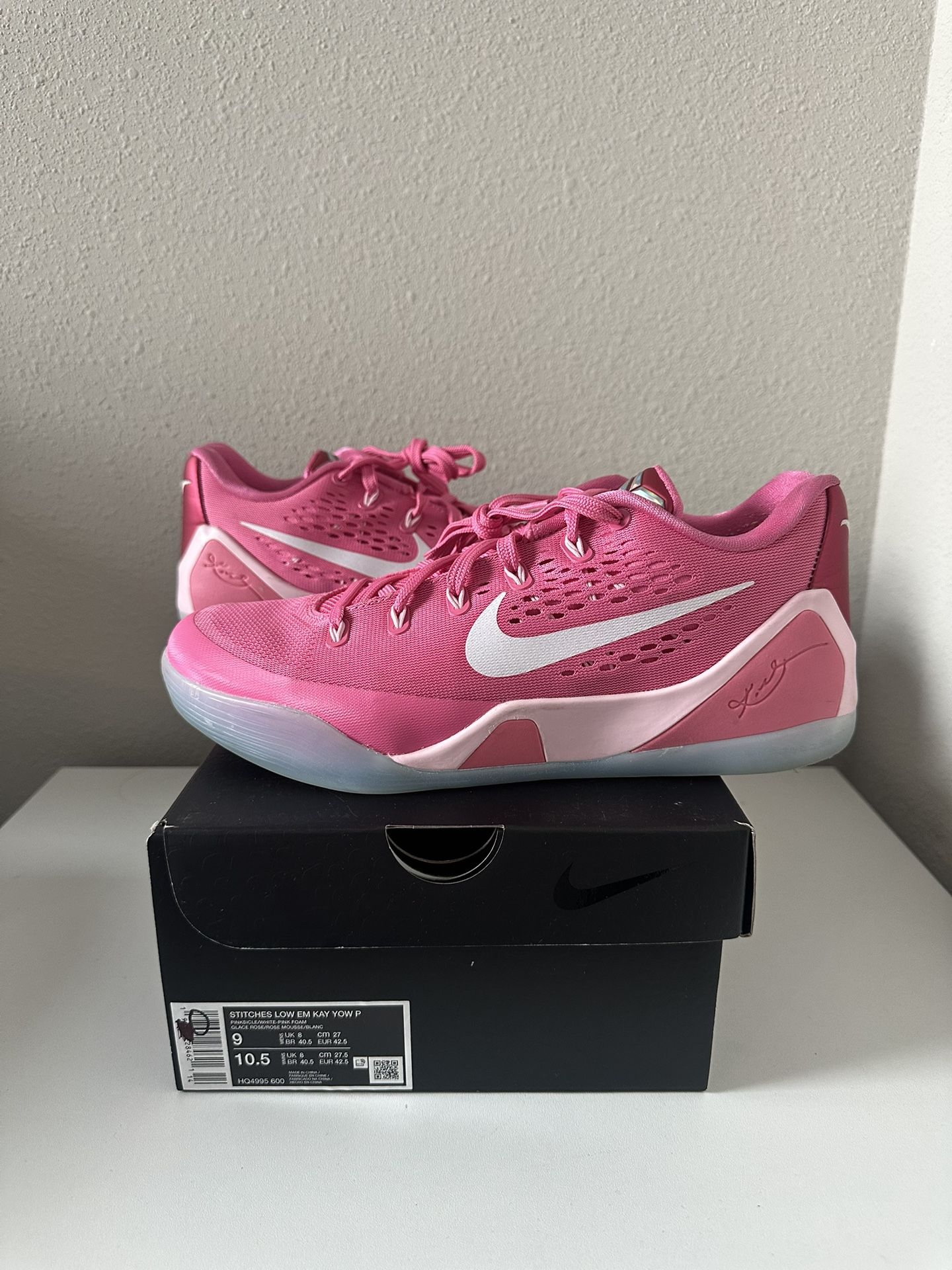 Nike Kobe Kay Yow Think Pink Size 9 Men